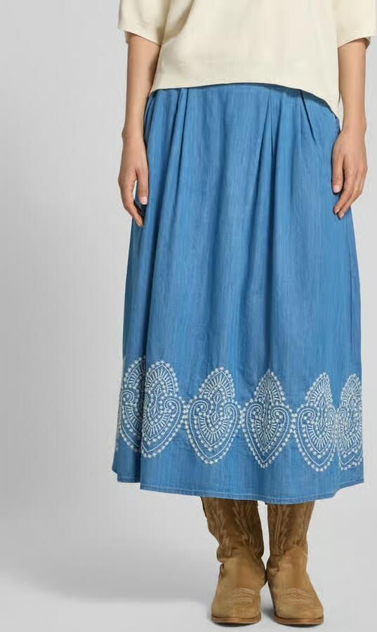 MORE & MORE Minirok in denimlook met stitchings - Foto 3