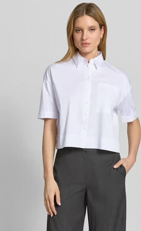 MORE & MORE overhemdblouse met borstzak en kentkraag - Foto 2