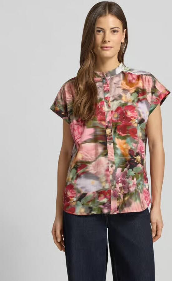 MORE & MORE Overhemdblouse met opstaande kraag - Foto 3