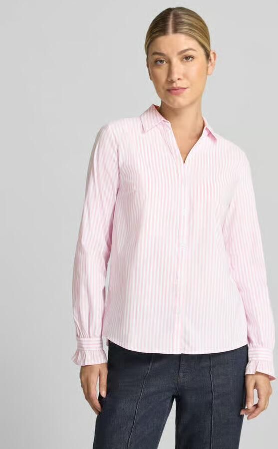 MORE & MORE Overhemdblouse van katoenmix - Foto 3