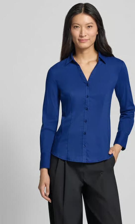 MORE & MORE Overhemdblouse van katoenmix - Foto 3