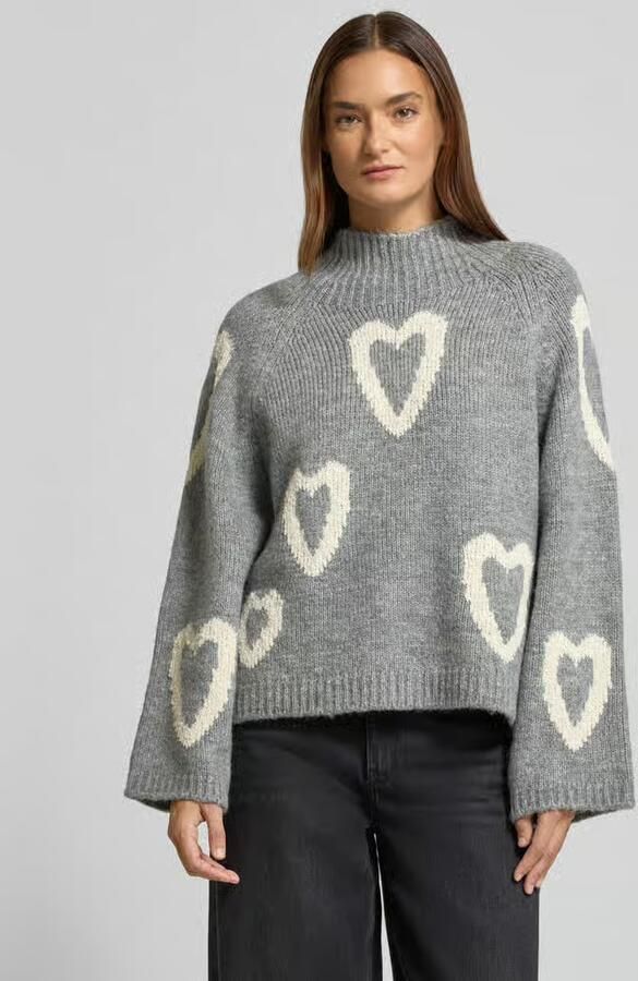 MORE & MORE Oversized gebreide pullover met opstaande kraag - Foto 2