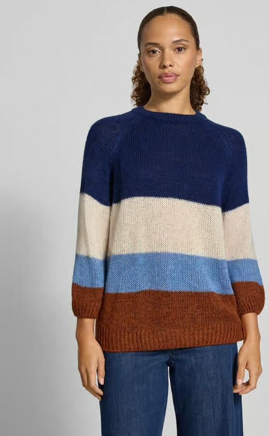 MORE & MORE pullover in relaxed fit met wol in tricotlook - Foto 3