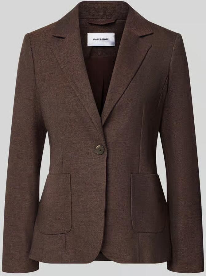 MORE & MORE Regular Fit blazer met reverskraag