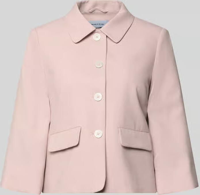 MORE & MORE regular fit blazer van viscosemix met klepzakken