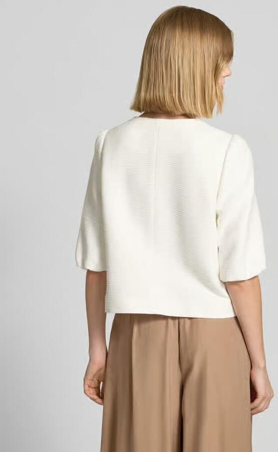 MORE & MORE regular fit blazer van viscosemix met pofmouwen