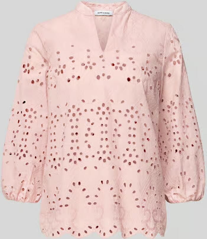 MORE & MORE Regular fit Blouse met Ajourwerk