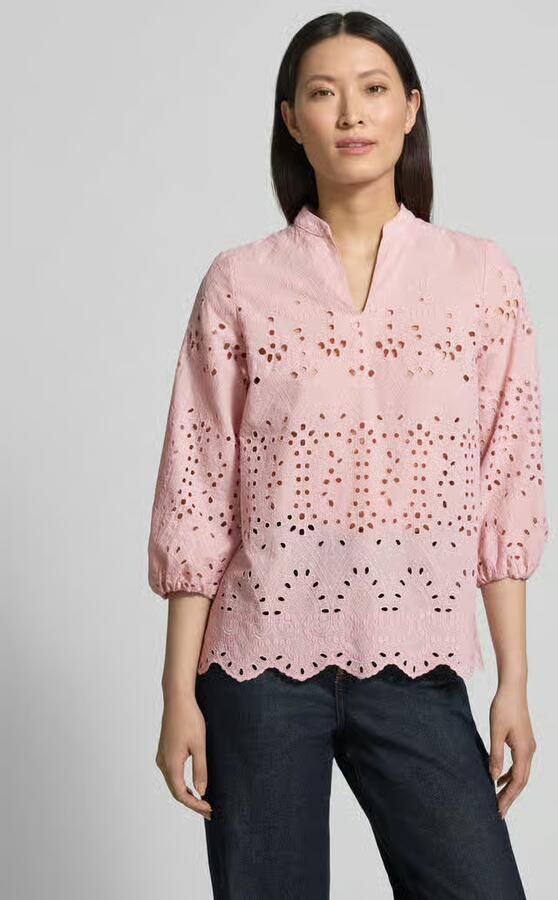 MORE & MORE Regular fit Blouse met Ajourwerk - Foto 2