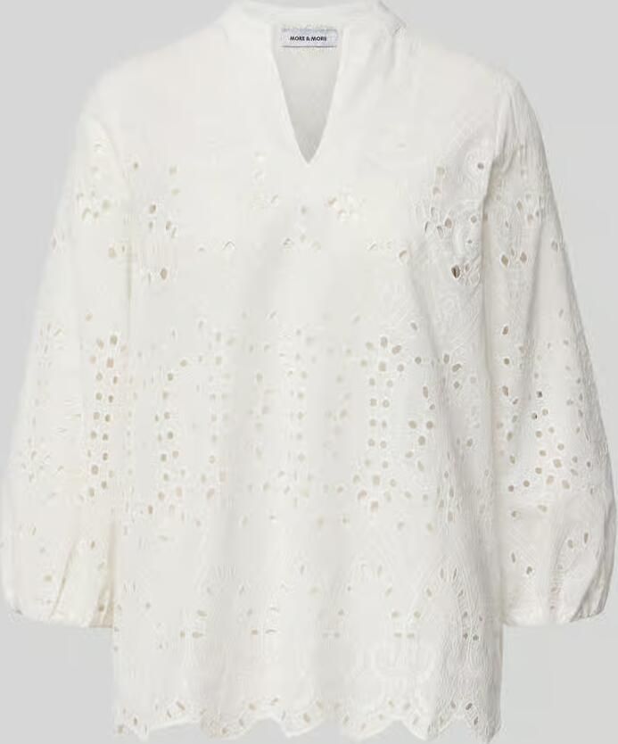 MORE & MORE Regular fit Blouse met Ajourwerk