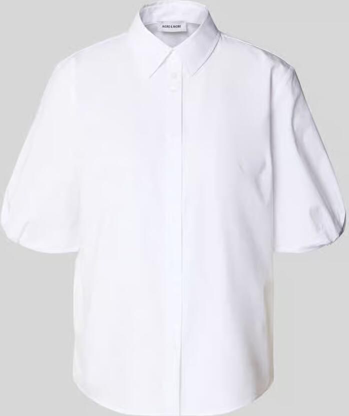 MORE & MORE regular fit blouse met korte mouwen met pofmouwen - Foto 2