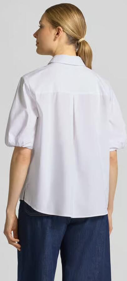 MORE & MORE regular fit blouse met korte mouwen met pofmouwen