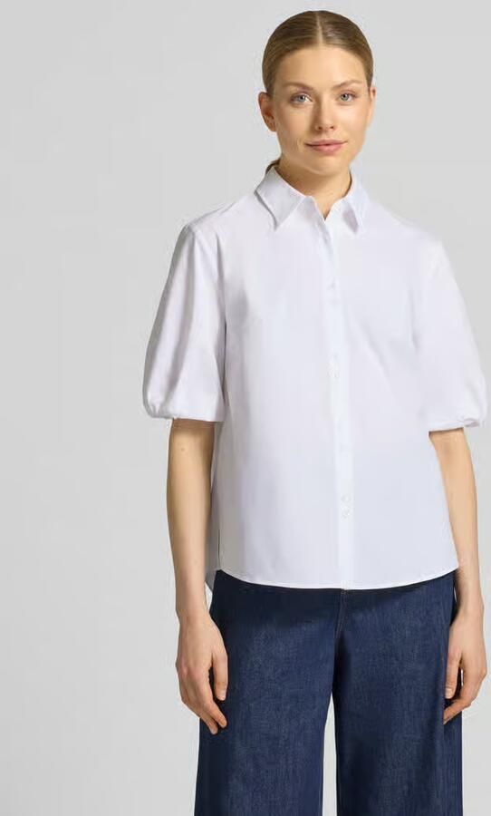 MORE & MORE regular fit blouse met korte mouwen met pofmouwen - Foto 4