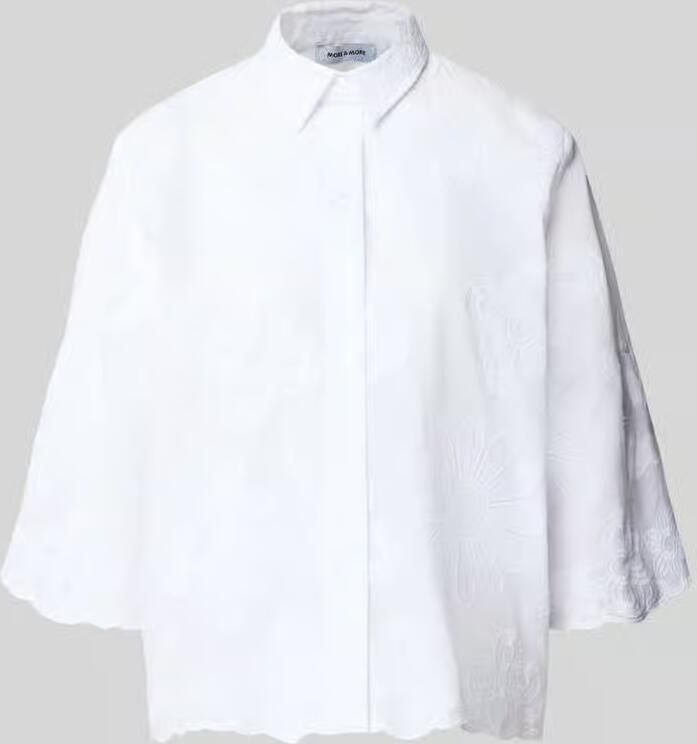 MORE & MORE Regular fit blouse met stitchings en 3 4-mouw - Foto 2