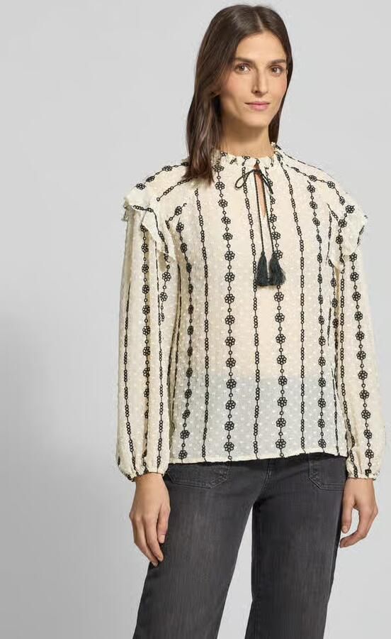MORE & MORE Regular fit blouse met stitchings - Foto 4