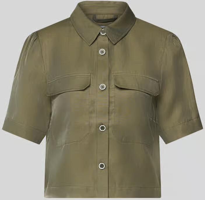 MORE & MORE Regular fit blouse van lyocellmix met borstzakken