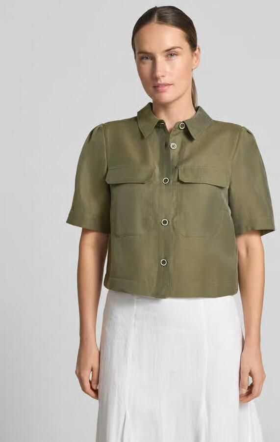 MORE & MORE Regular fit blouse van lyocellmix met borstzakken - Foto 2