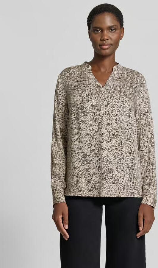 MORE & MORE Regular fit blouse van viscose met v-hals - Foto 2