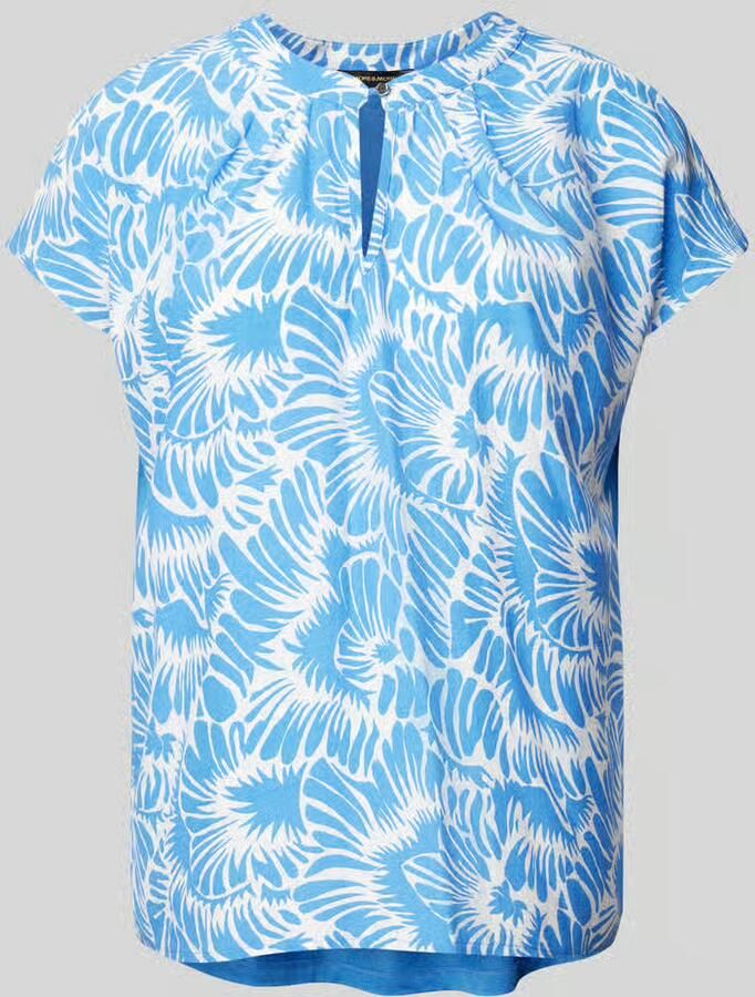 MORE & MORE Regular fit blouseshirt met druppelvormige hals - Foto 2