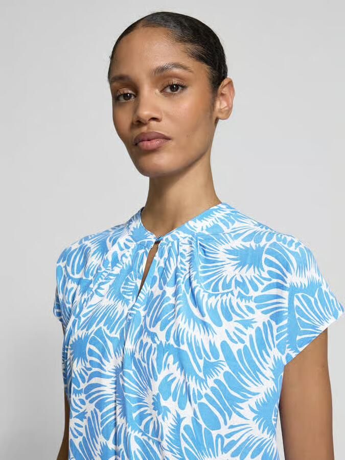 MORE & MORE Regular fit blouseshirt met druppelvormige hals