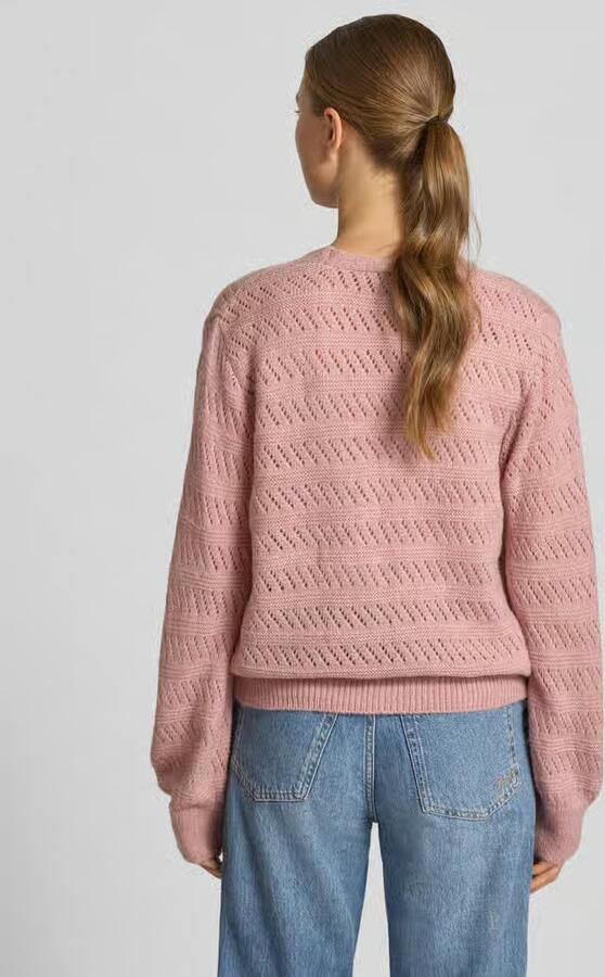 MORE & MORE Regular fit jack van wol en alpaca in gebreide look