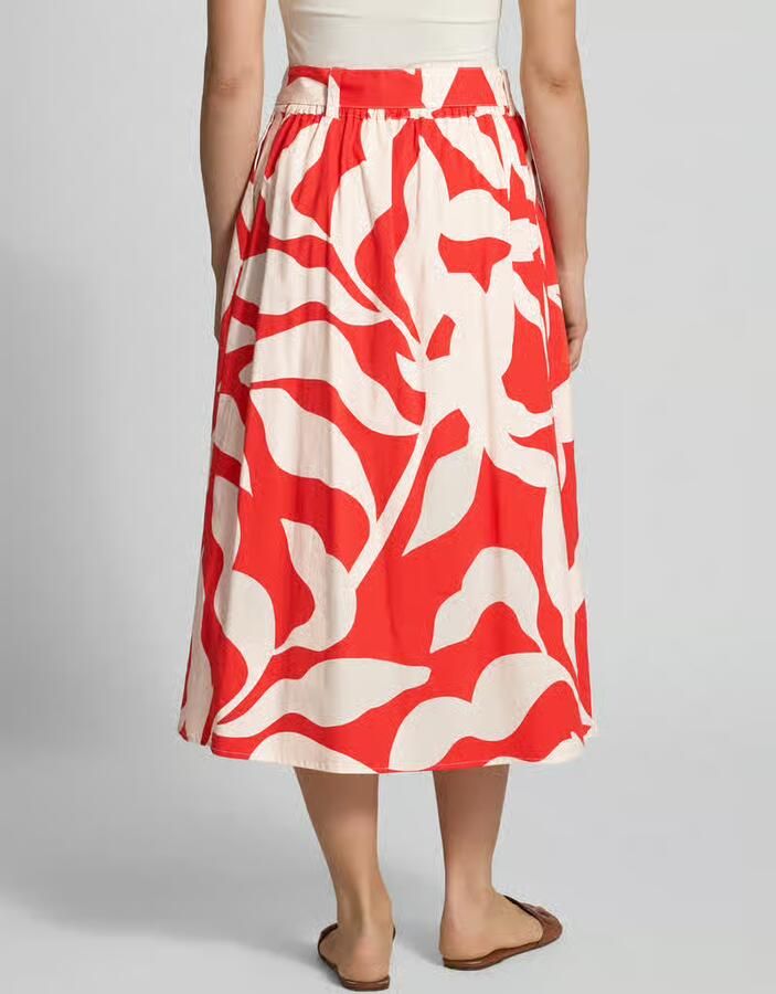 MORE & MORE Regular fit midirok met florale all-over print - Foto 2