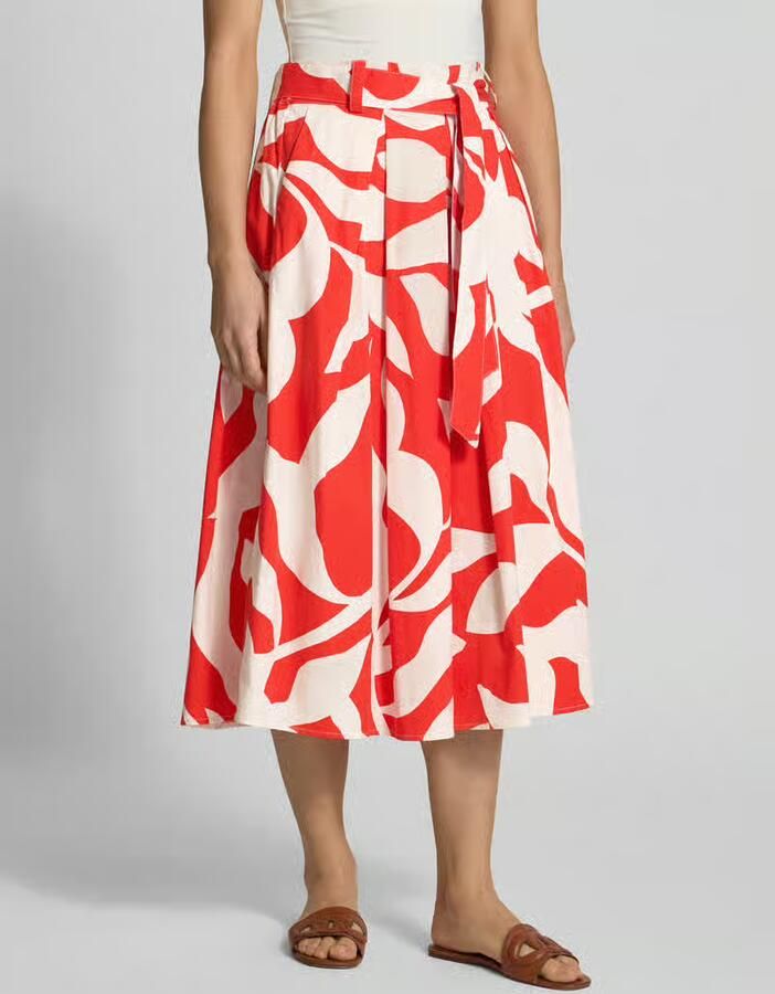 MORE & MORE Regular fit midirok met florale all-over print - Foto 3