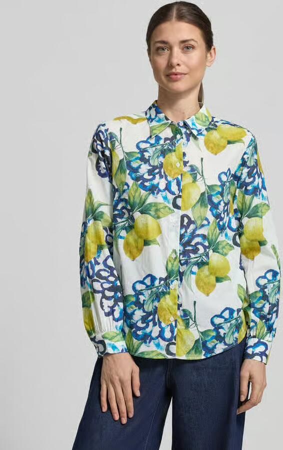 MORE & MORE regular fit overhemdblouse met all-over bloemenmotief - Foto 2
