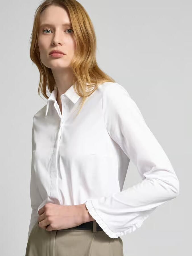 MORE & MORE Regular fit overhemdblouse met blinde knoopsluiting