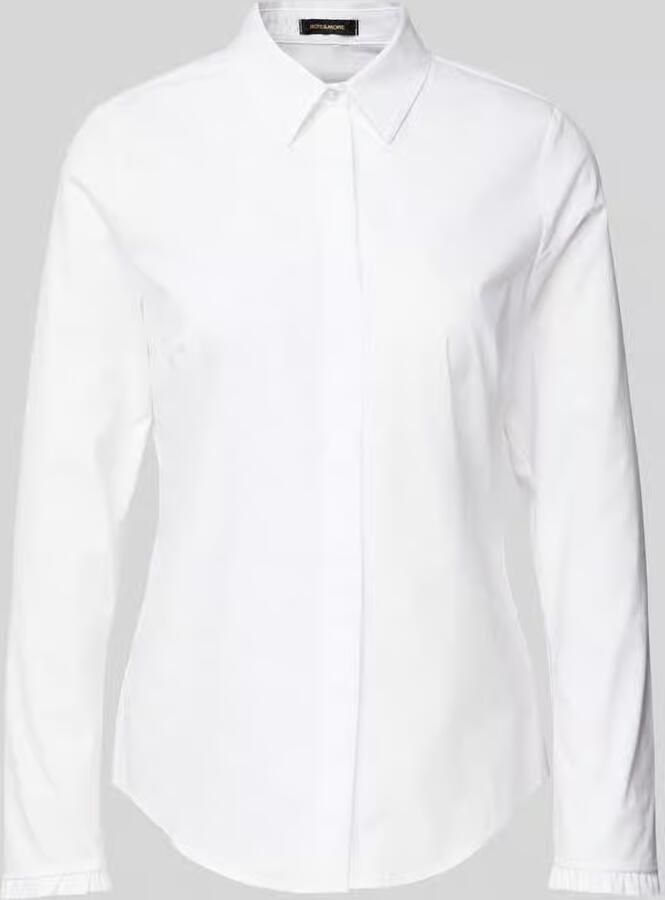 MORE & MORE Regular fit overhemdblouse met blinde knoopsluiting - Foto 2