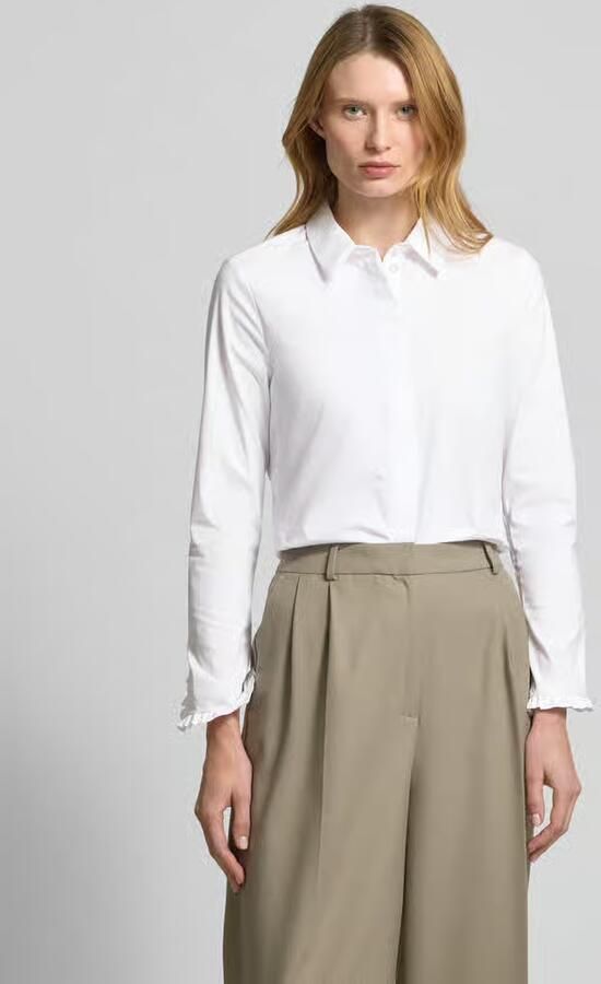MORE & MORE Regular fit overhemdblouse met blinde knoopsluiting - Foto 3