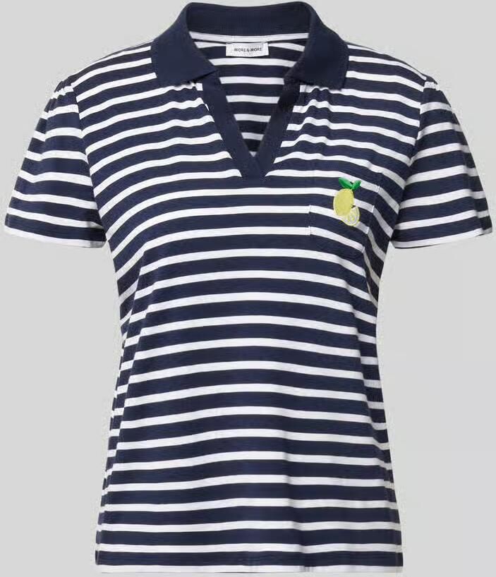 MORE & MORE regular fit poloshirt met borstzak en motiefstitching - Foto 3
