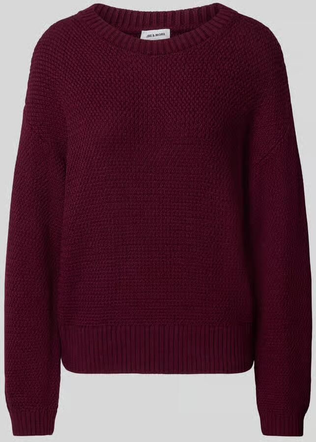 MORE & MORE Regular fit pullover in gebreide look met extra brede schouders - Foto 2