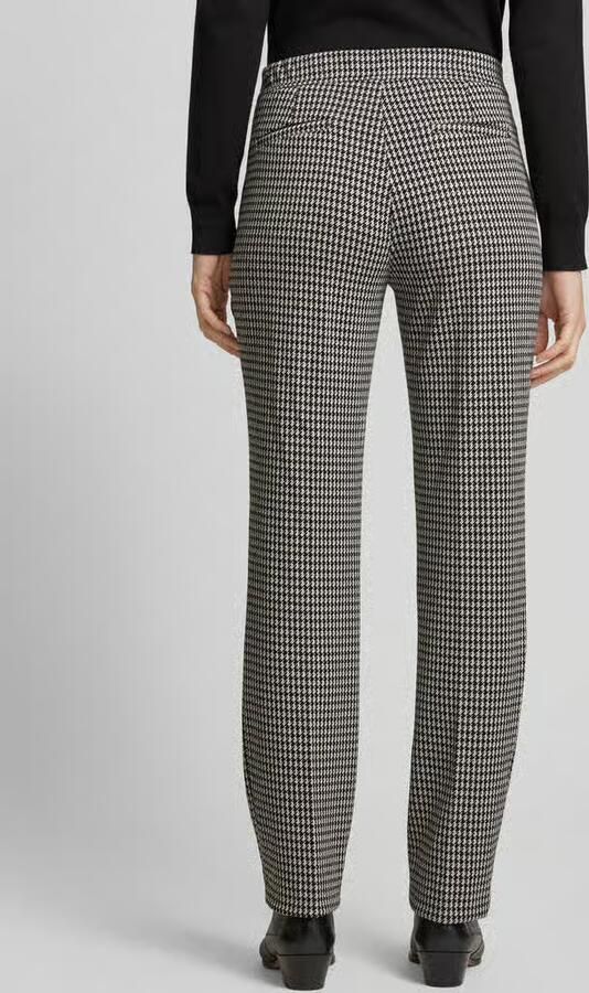 MORE & MORE Regular fit stoffen broek met persplooien model 'Pepita'