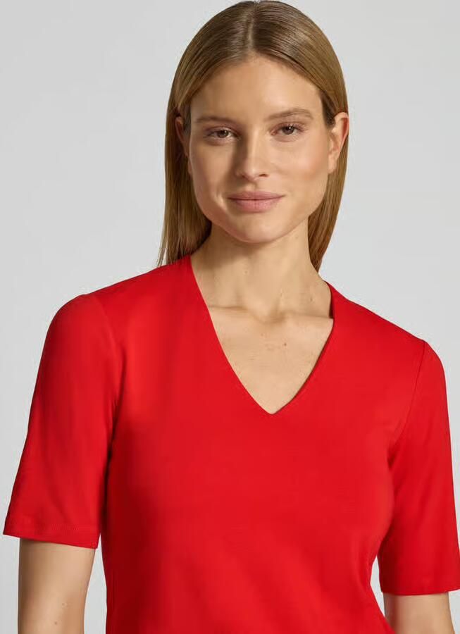 MORE & MORE regular fit T-shirt met V-hals