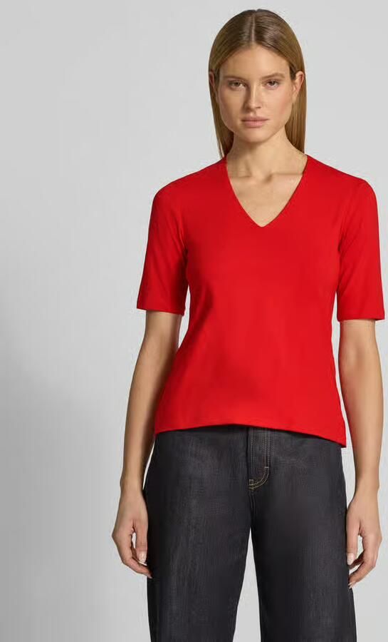 MORE & MORE regular fit T-shirt met V-hals - Foto 4