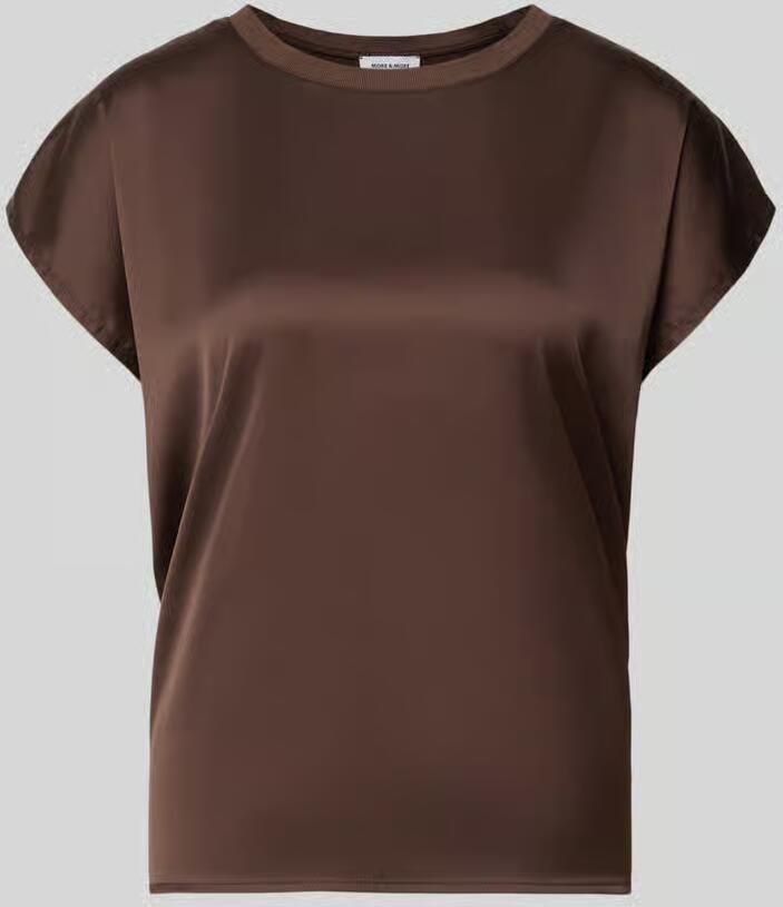 MORE & MORE Regular fit t-shirt van viscose met stretch