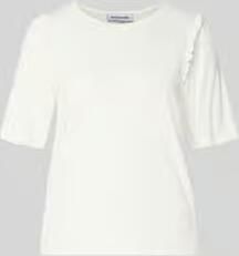 MORE & MORE regular fit T-shirt van viscosemix met ruches