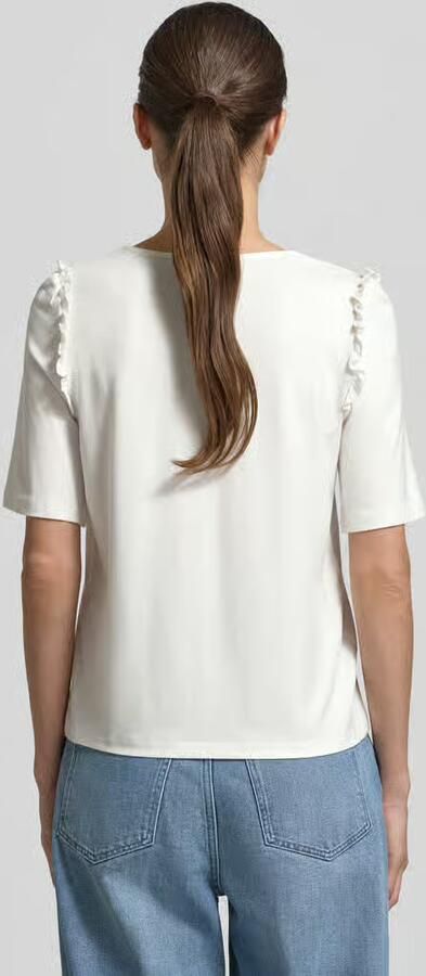 MORE & MORE regular fit T-shirt van viscosemix met ruches - Foto 2