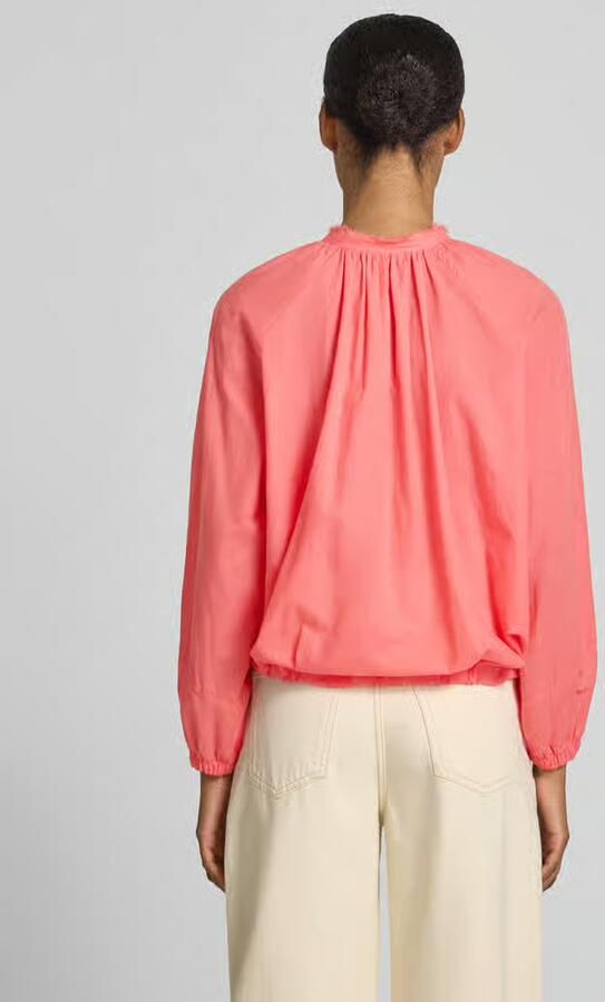 MORE & MORE Relaxed fit blouse met opstaande kraag - Foto 3