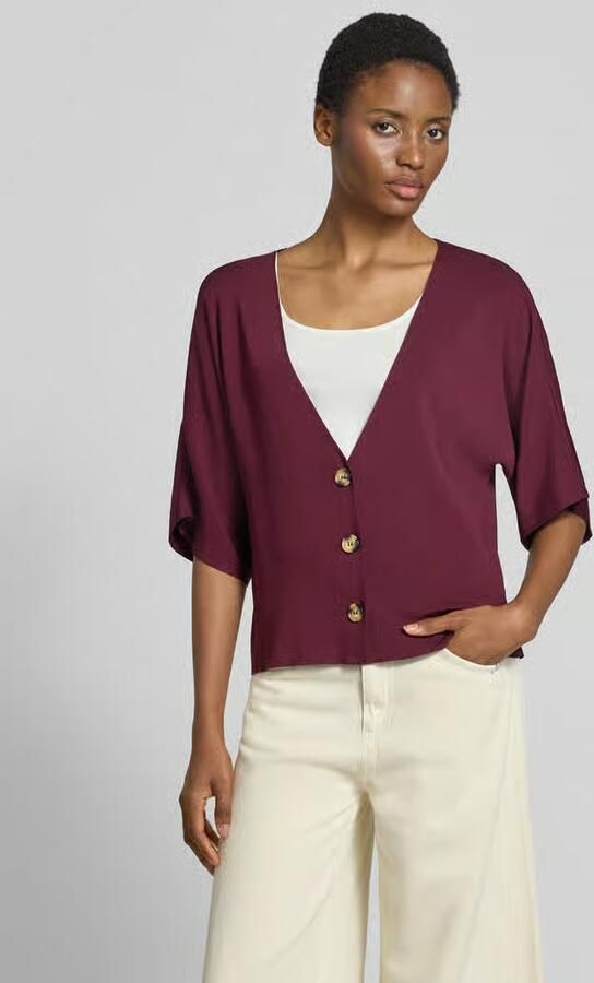 MORE & MORE relaxed fit cardigan van viscosemix in brei-look - Foto 2