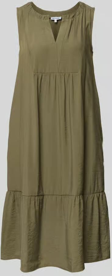 MORE & MORE relaxed fit jurk met serafinohals