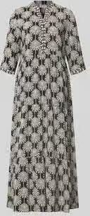 MORE & MORE Relaxed fit midi-jurk van pure viscose