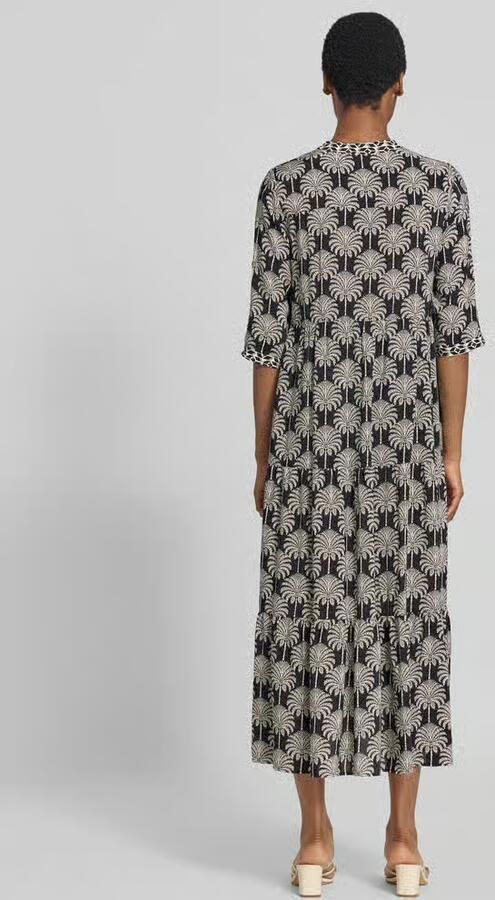 MORE & MORE Relaxed fit midi-jurk van pure viscose