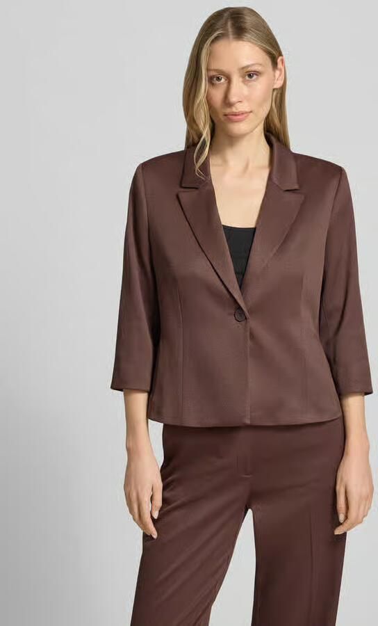 MORE & MORE slim fit blazer met reverskraag en 3 4-mouw - Foto 2