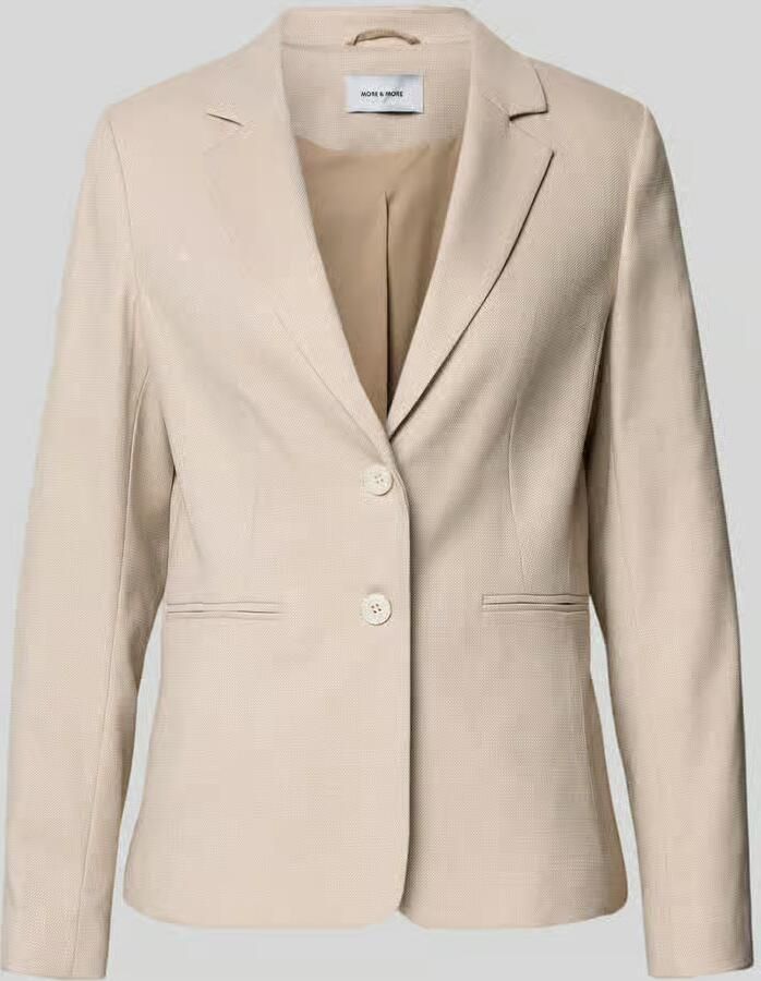 MORE & MORE Slim fit blazer met reverskraag en paspelzakken - Foto 2
