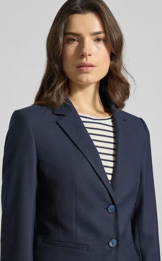 MORE & MORE Slim fit blazer met reverskraag