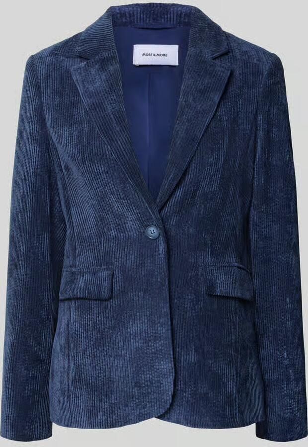 MORE & MORE Slim fit blazer van corduroy met klepzakken