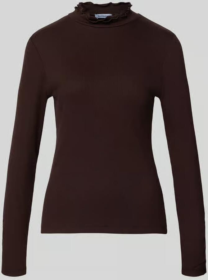 MORE & MORE Slim fit shirt met lange mouwen van katoenmix