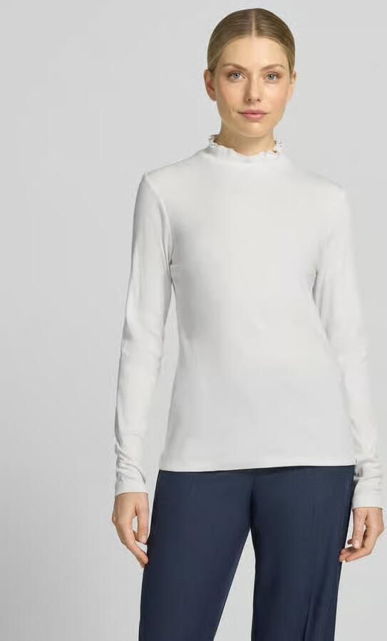 MORE & MORE Slim fit shirt met lange mouwen van katoenmix - Foto 3