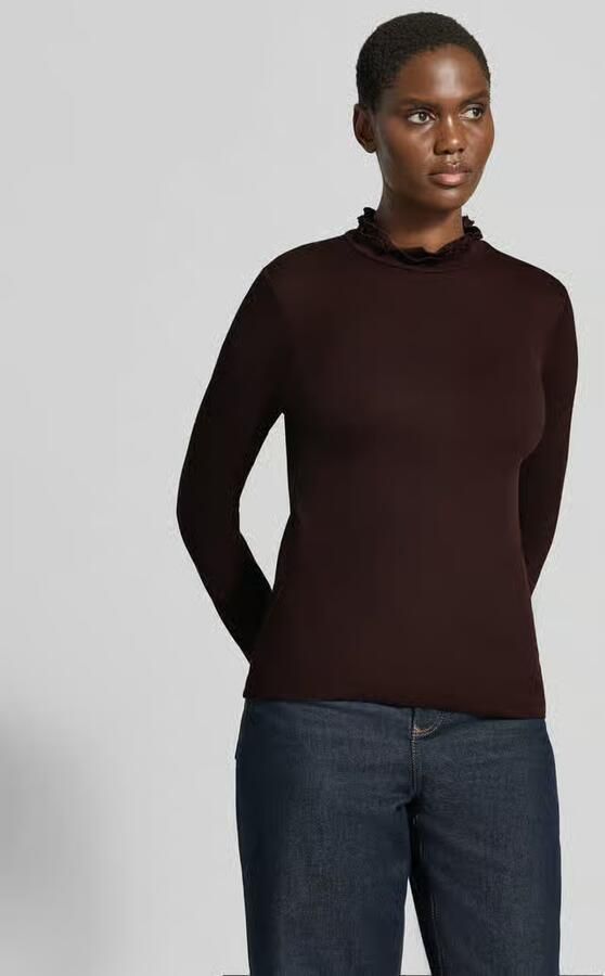 MORE & MORE Slim fit shirt met lange mouwen van katoenmix - Foto 2